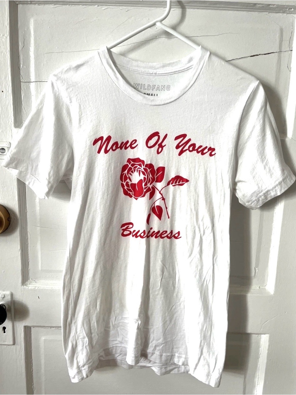WILDFANG None Of Your Business White Tee